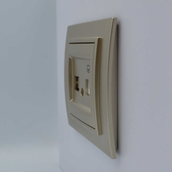 Розетка ELBI ZENA Silverline титан комп'ютерна 1-на без рамки ( 609-011400-247 ) - фото №2