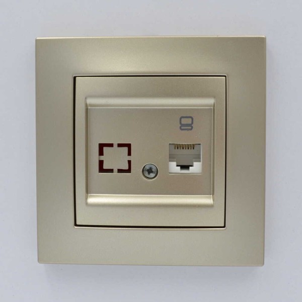 Розетка ELBI ZENA Silverline титан комп'ютерна 1-на без рамки ( 609-011400-247 ) - фото №3