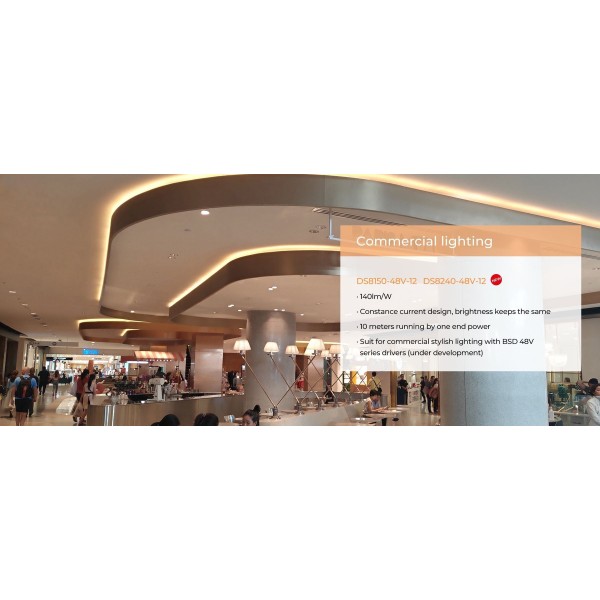 LED лента COLORS 144-2835-48V-IP65 NANO 5.4W 580Lm 4000K 5м (DS8144-48V-12mm-NANO) - фото №5