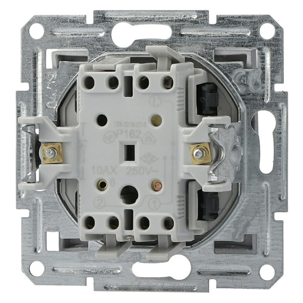 Перемикач 1-клавішний без рамки сталь Asfora, EPH0400162 - фото №2