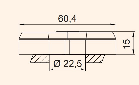 Сдвоенная кнопка-модуль «ON/OFF» ETI 004771390 EGT-C (черная) - фото №1