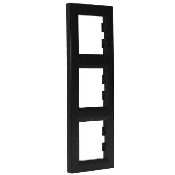Рамка тройная вертикальная антрацит Asfora, EPH5810371 - фото №1
