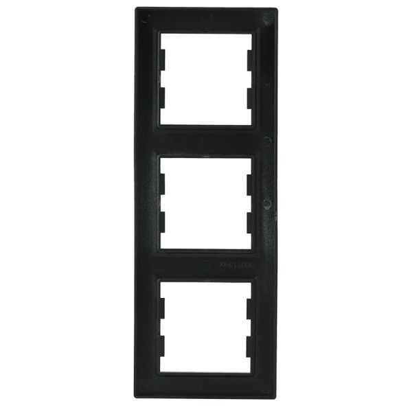 Рамка тройная вертикальная антрацит Asfora, EPH5810371 - фото №4