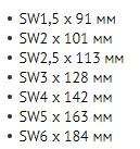 Набір шестигранних довгих ключів Wiha W06384 (7шт) - фото №2