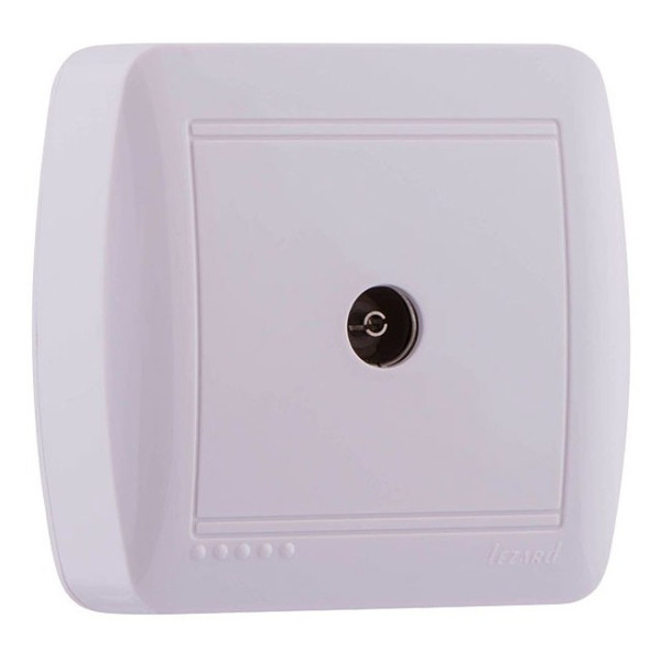 Розетка TV оконечная белая, Demet, Lezard