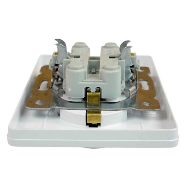 Розетка Nilson Selene біла 2-на з заземленням ( 23111025 ) - фото №3