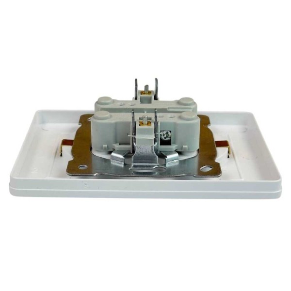 Розетка Nilson Selene біла 2-на з заземленням ( 23111025 ) - фото №4