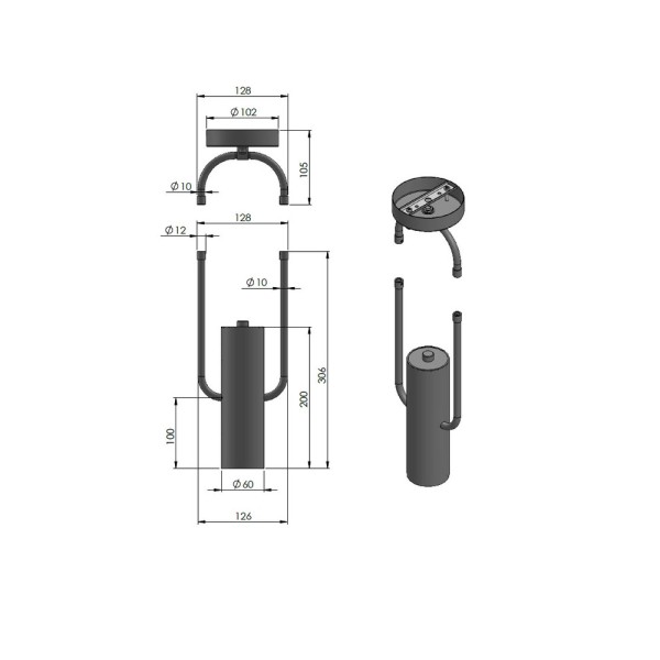 Підвісний світильник, люстра Pikart 30681-4 GU10 1x60W IP20 Білий - фото №2