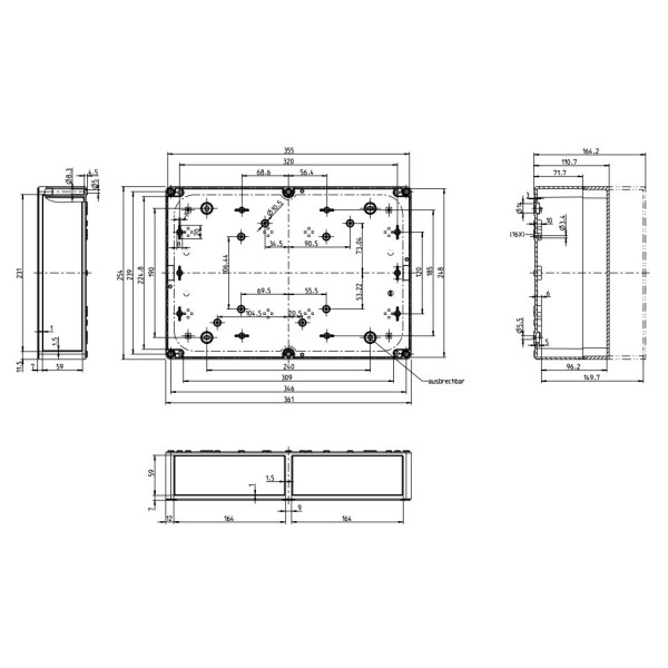 Коробка расключительная Spelsberg PS 3625-11-o (sp11041201) IP66 с гладкими стенками - фото №3