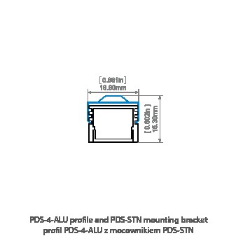 LED-профіль KLUS PDS-4-ALU, 1 метр - фото №4