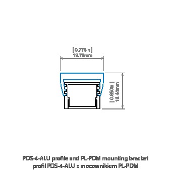 LED-профіль KLUS PDS-4-ALU, 1 метр - фото №5