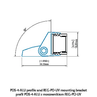 LED-профіль KLUS PDS-4-ALU, 1 метр - фото №6
