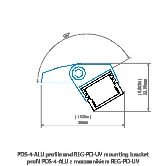 LED-профіль KLUS PDS-4-ALU, 1 метр - фото №7