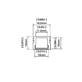 LED-профіль KLUS PDS-4-ALU, 1 метр - фото №9