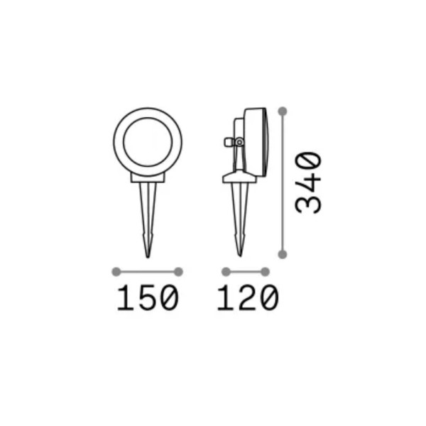 Уличный светильник Ideal Lux 145358 Litio GX53 1x10W IP65 черный - фото №2