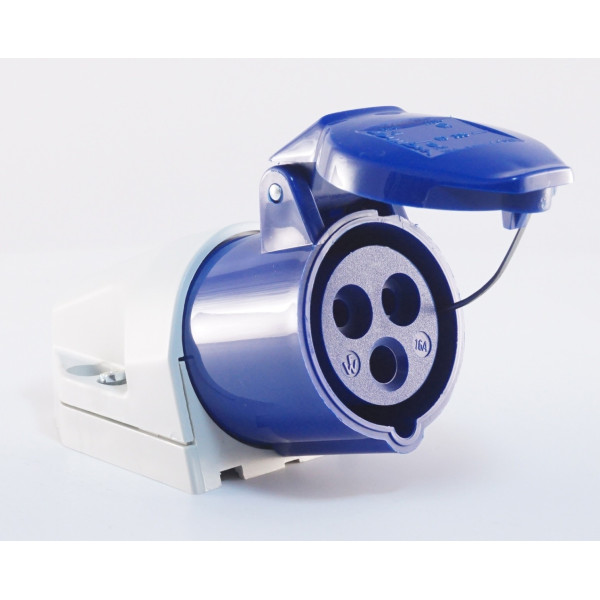 Силовий роз'єм WALTHER WL110306 (2P+E) 16А 230V IP44 - фото №1