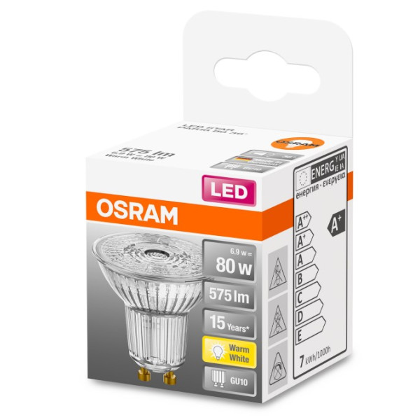 Світлодіодна лампа Osram LED PAR16 80 36 6,9Вт/827 GU10 6х1 - фото №2