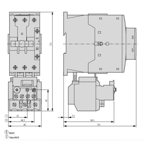 Теплове реле Eaton Moeller ZB65-40 - фото №5