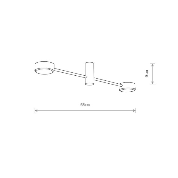 Світильник стельовий Nowodvorski 7943 Orbit GX53 2x8W IP20 Чорний - фото №2