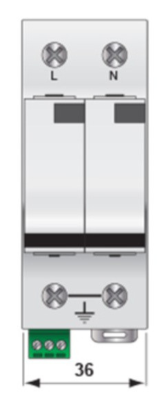 Ограничитель перенапряжения ETI 002442902 ETITEC V T12 280/12.5 (2+0) - фото №2