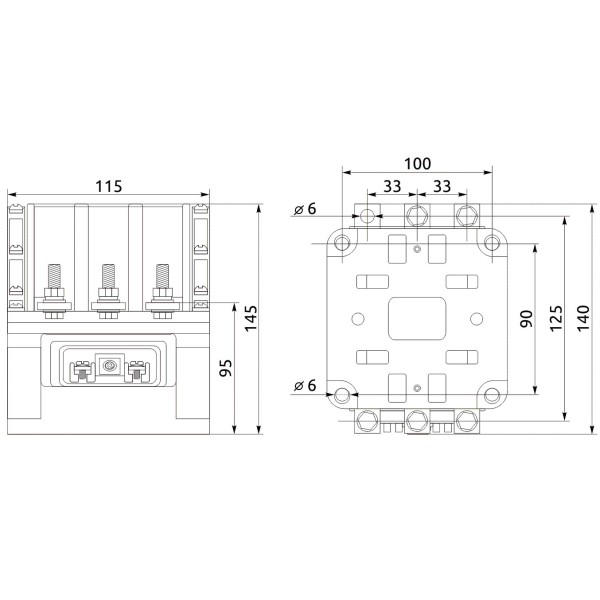 Контактор Promfactor FC-5/100А 4NO+2NC AC110В (FC50100110) - фото №1
