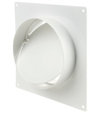 З'єднувач із зворотним клапаном та настінною пластиною Vents D100 для круглих повітроводів