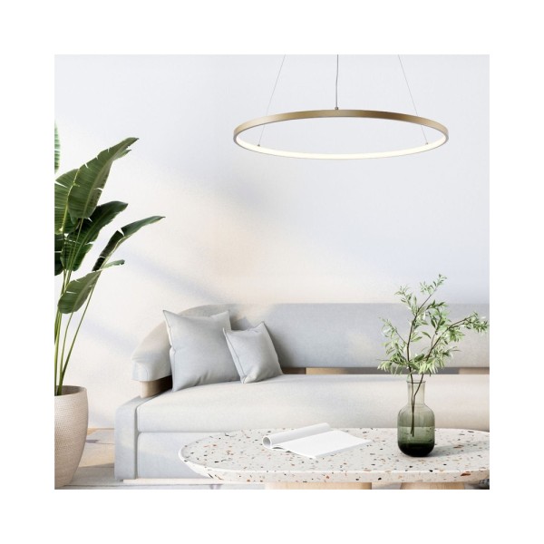 Підвісний світильник, люстра Zuma Line 2023201-GD60 Breno Led 1x28W 3000K/4000K/6000K 1700Lm IP20 Золотий - фото №2