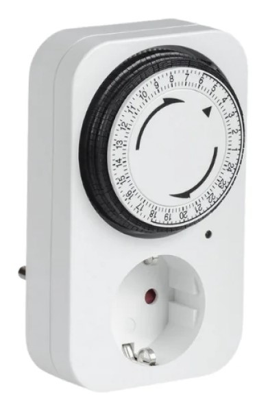 Розетка-таймер UEC РТМ-2 15 мин-24ч 96on/off 16А IP20