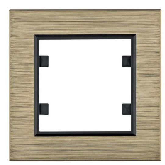 Одномісна рамка Hager WL9014 Lumina-Passion 1Х (бронзовий алюміній)