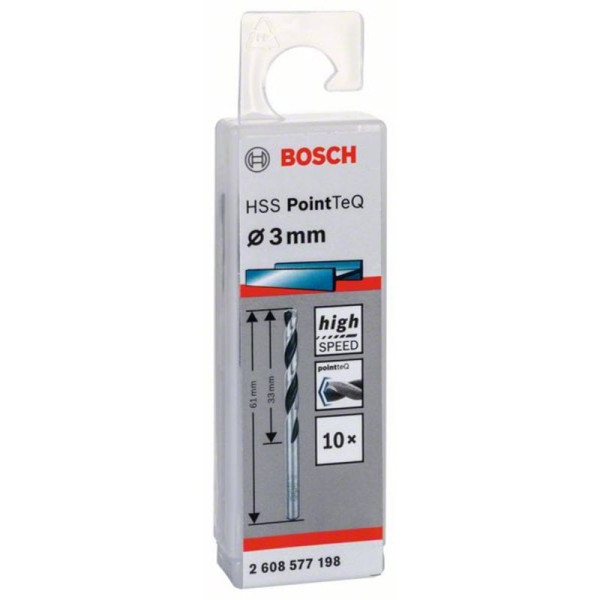 Сверла Bosch 2608577198 PointTeQ Svyerl HSS 3,0мм (10шт) - фото №3