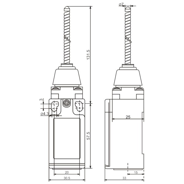 Кінцевий вимикач Promfactor FLS15M4166 - фото №1