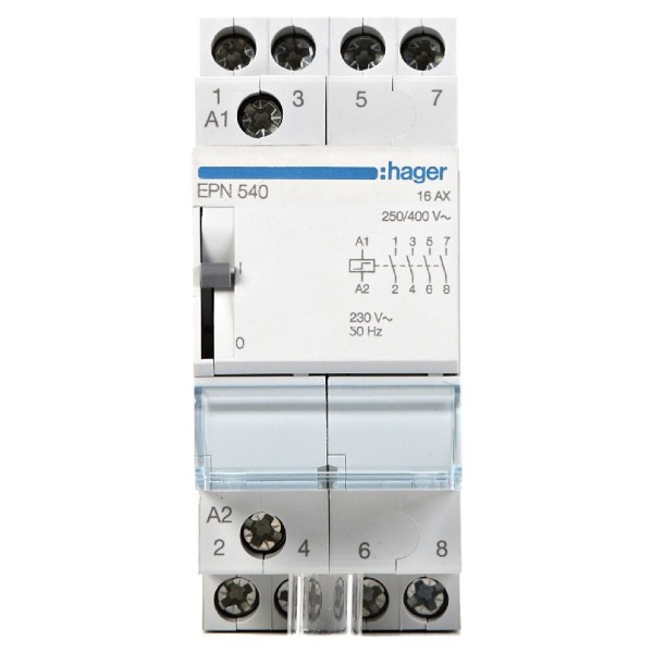 Імпульсне реле Hager EPN540 230В/16А 4НО - фото №1