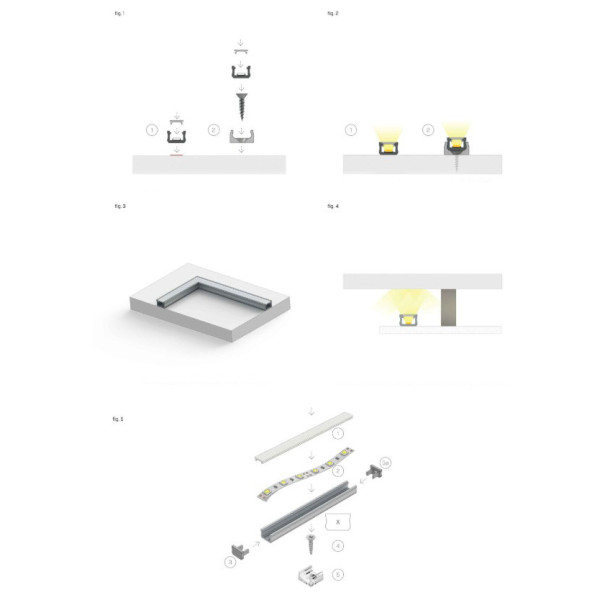Профиль для светодиодной ленты Lumines X алюминий - фото №2