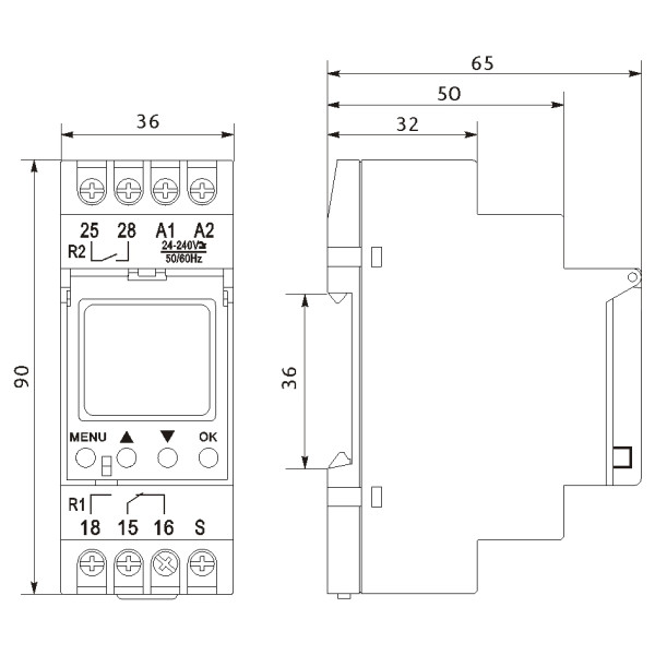 Багатофункціональне цифрове реле часу Promfactor FRT14 62 - фото №1