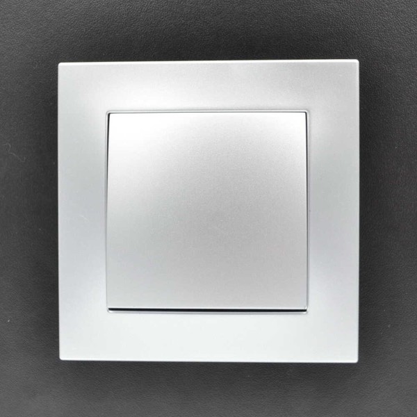 Выключатель ELBI ZENA Silverline серый металлик 1кл без рамки ( 609-011000-200 ) - фото №8