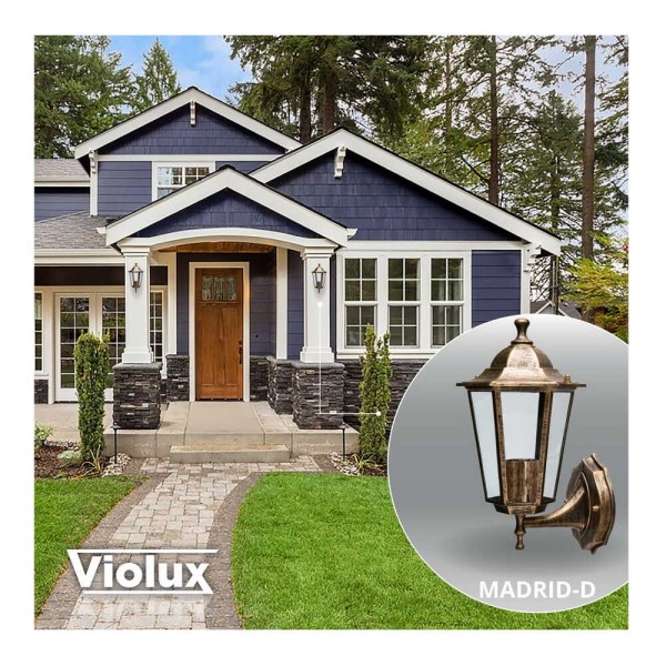 Светильник садово-парковый Violux Madrid-D черный 60W Е27 IP44 ( 500180 ) - фото №1