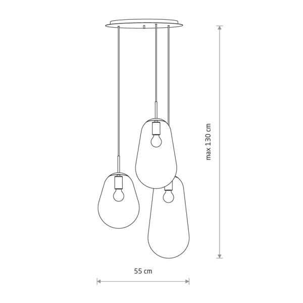Подвесной светильник, люстра Nowodvorski 7794 Pear III E27 3x25W IP20 прозрачный - фото №4