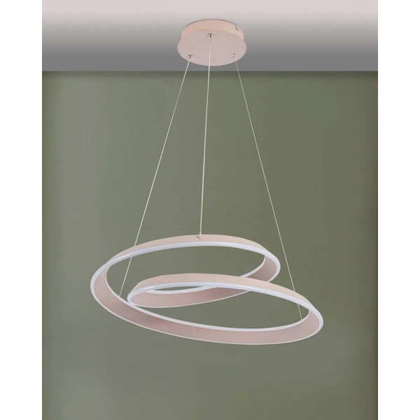 Подвесной светильник, люстра Goldlux 338167 Cashmere Twist LED 1x75W 4000K 10500Lm IP20 бежевый - фото №2