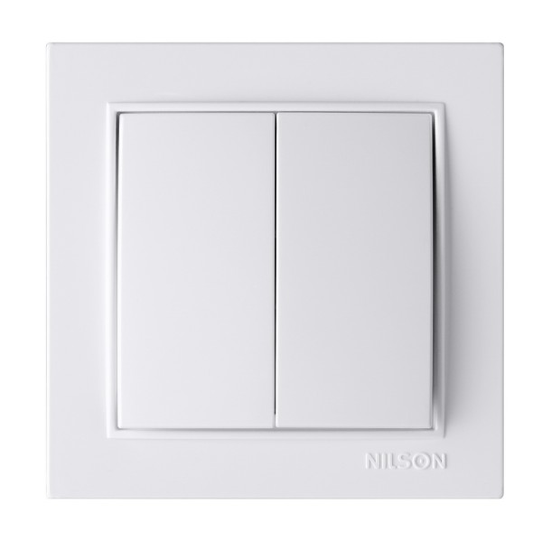 Вимикач Nilson Thor білий 2кл ( 27111003 )
