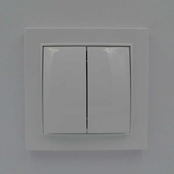 Вимикач Nilson Thor білий 2кл ( 27111003 ) - фото №1