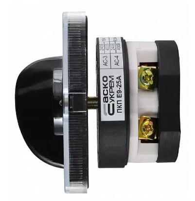 Пакетный переключатель Аско-Укрем ПКП Е9 1.822 A0110010009 (1-0 2 полюса) - фото №1