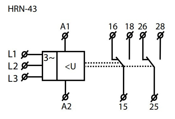 Реле контролю фаз HRN-43/400V - фото №1
