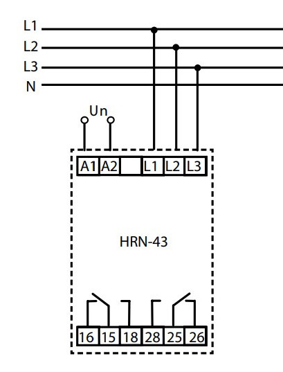 Реле контролю фаз HRN-43/400V - фото №5