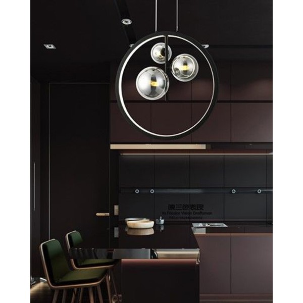 Підвісний світильник, люстра Reality 339503-30 Omaha Led 3x20W 4000K 1600Lm IP20 Чорний - фото №2