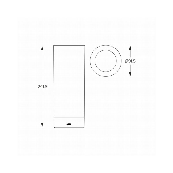 Настільна лампа з акумулятором, нічник Zuma Line 1002 Esterno Led 1x1.2W 2700K 100Lm IP20 Чорна - фото №1