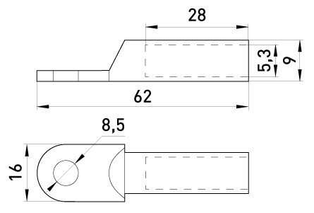 Медный кабельный наконечник E.Next e.end.stand.dt.10 (s039001) - фото №1