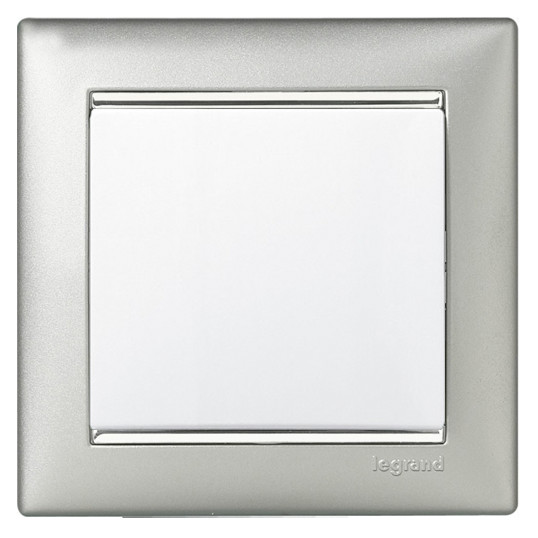 Рамка одинарная Valena алюминий/серебро - фото №1