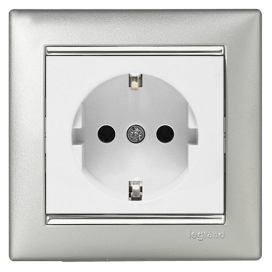 Рамка одинарная Valena алюминий/серебро - фото №2