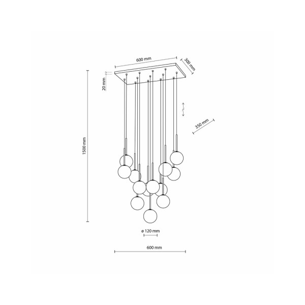 Люстра TK Lighting 10079 Martin G9 13x6W IP20 - фото №4
