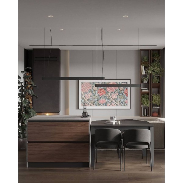 Подвесной светильник, люстра Nowodvorski 7535 Soft LED T8LED 1x16W 3000K 2300Lm IP20 графитовый - фото №2